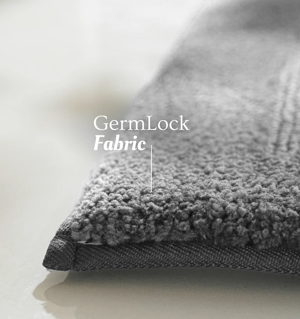 Classic Knitted Border Foam Padded Bathmat - Misty Harbor
