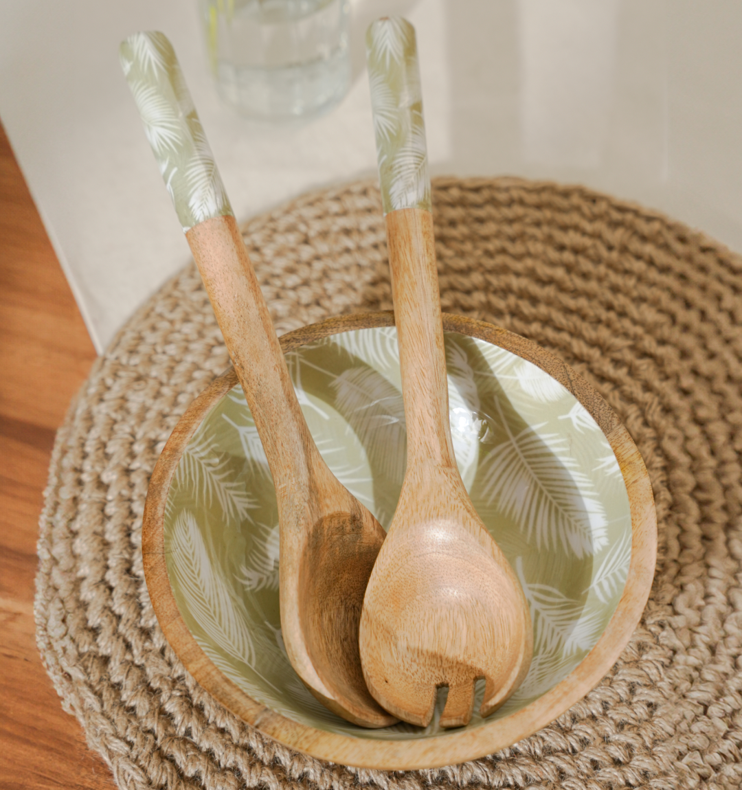 SageNest Inlaid Wooden Bowl