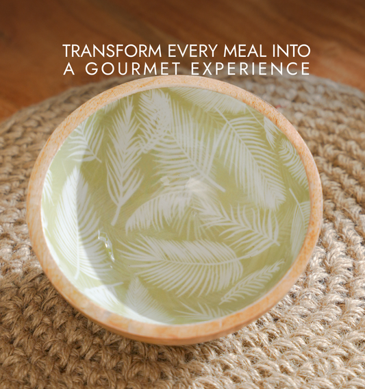 SageNest Inlaid Wooden Bowl