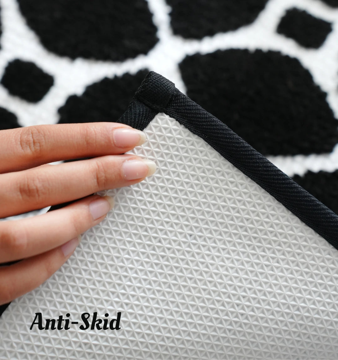 Knitted Geo Luxe Bathmat - Obsidian Noir