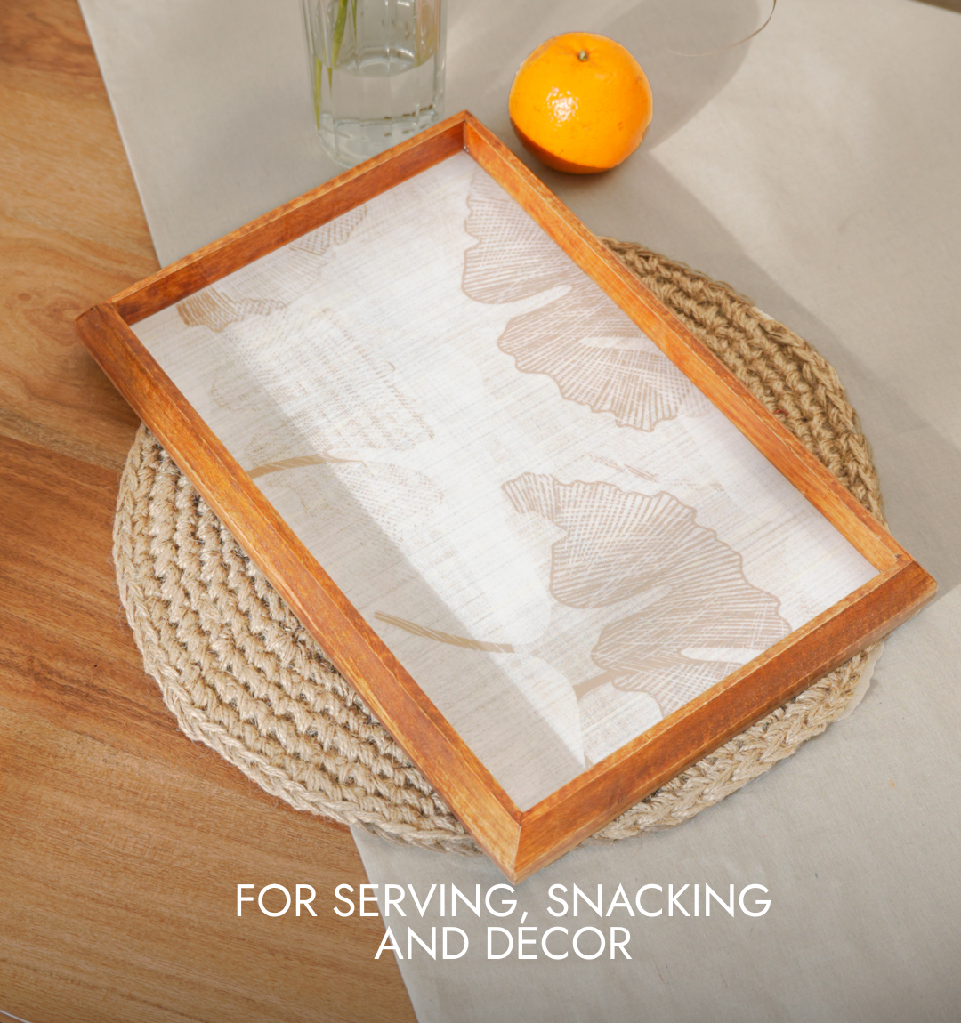 Ivoryglow Enameled Serving Tray