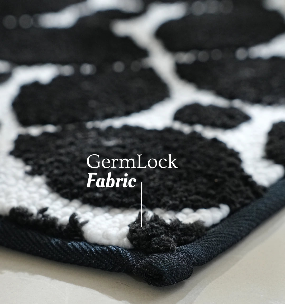 Knitted Geo Luxe Bathmat - Obsidian Noir