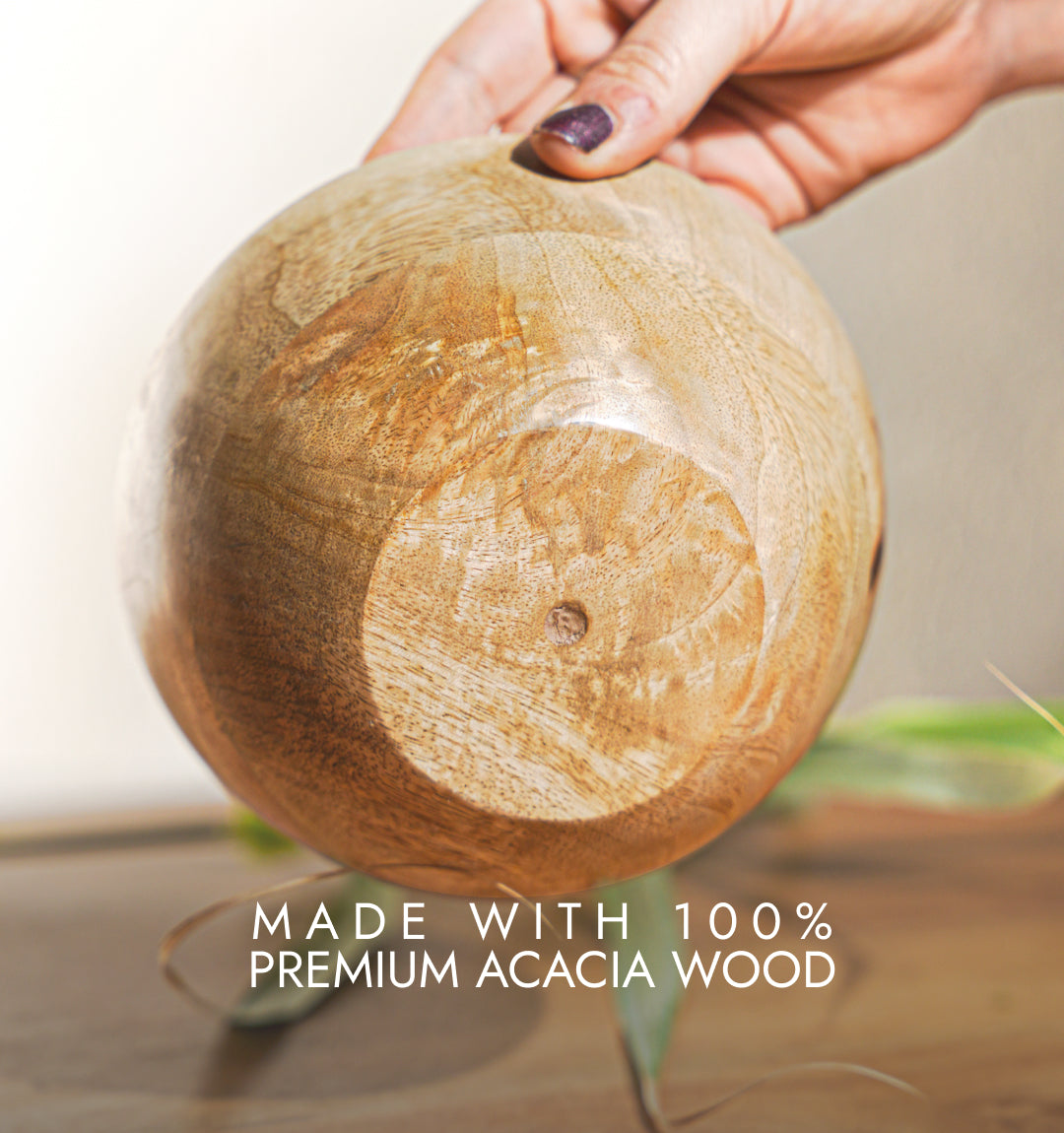 SageNest Inlaid Wooden Bowl