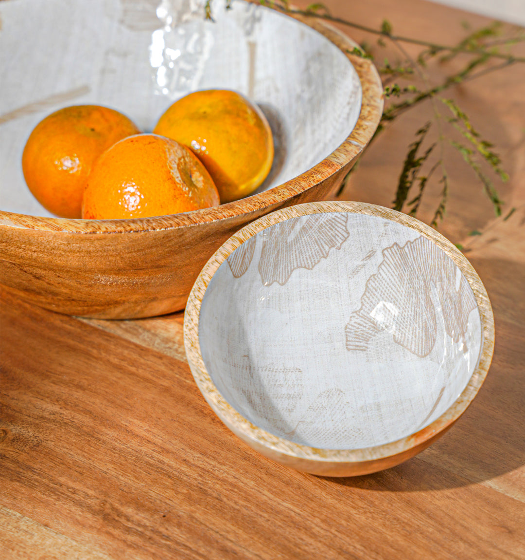 Ivoryglow Inlaid Wooden Bowl Set