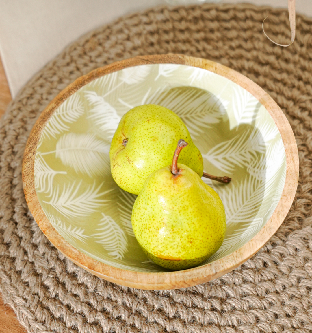 SageNest Inlaid Wooden Bowl