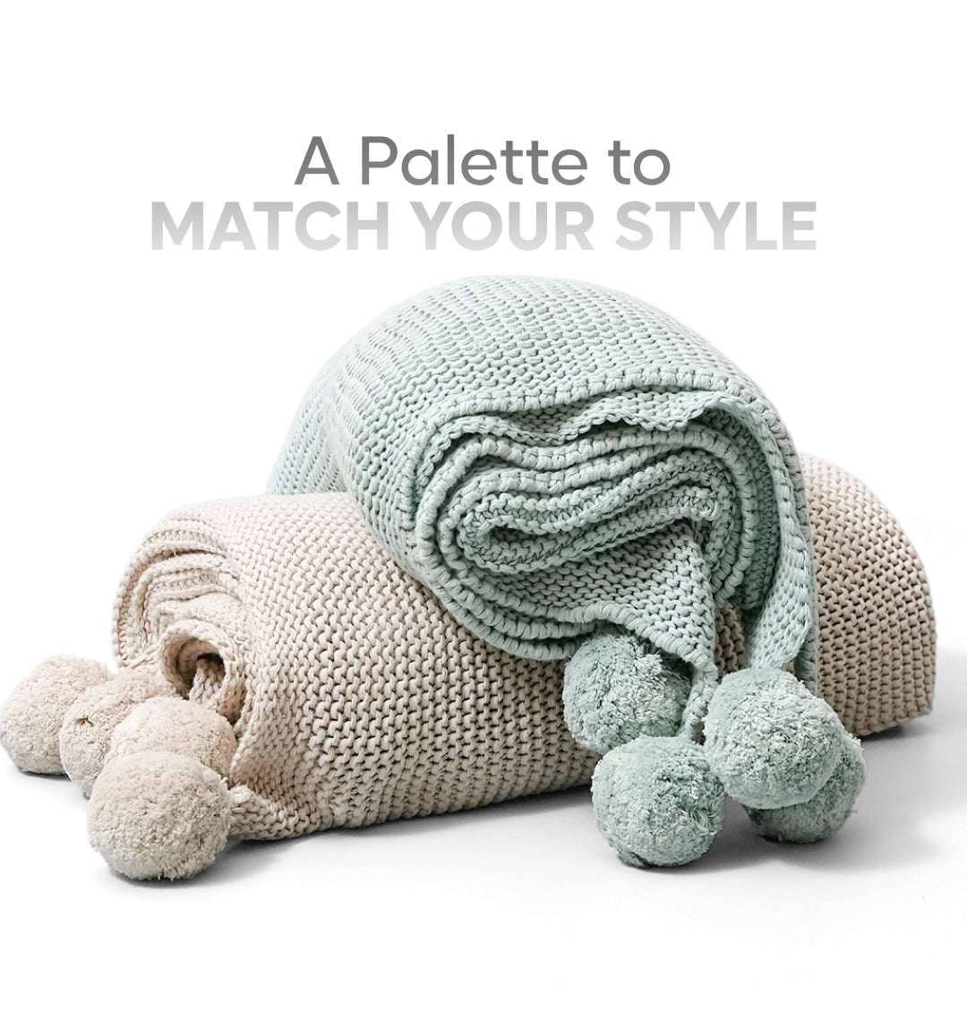 Paudha’s Exquisite All-Season Wavy Breathable Knitted Sofa Throw - Celestial White