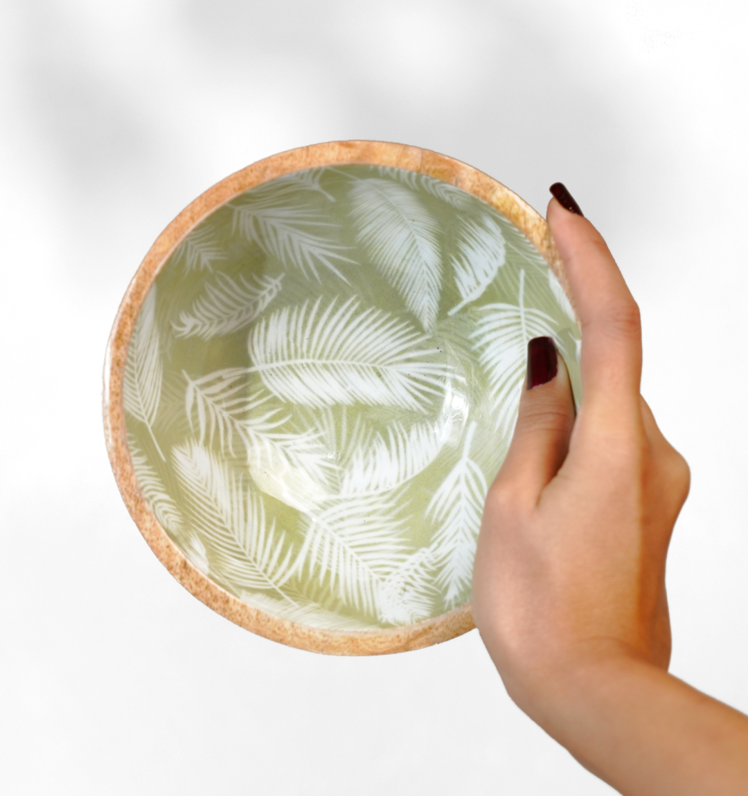 SageNest Inlaid Wooden Bowl