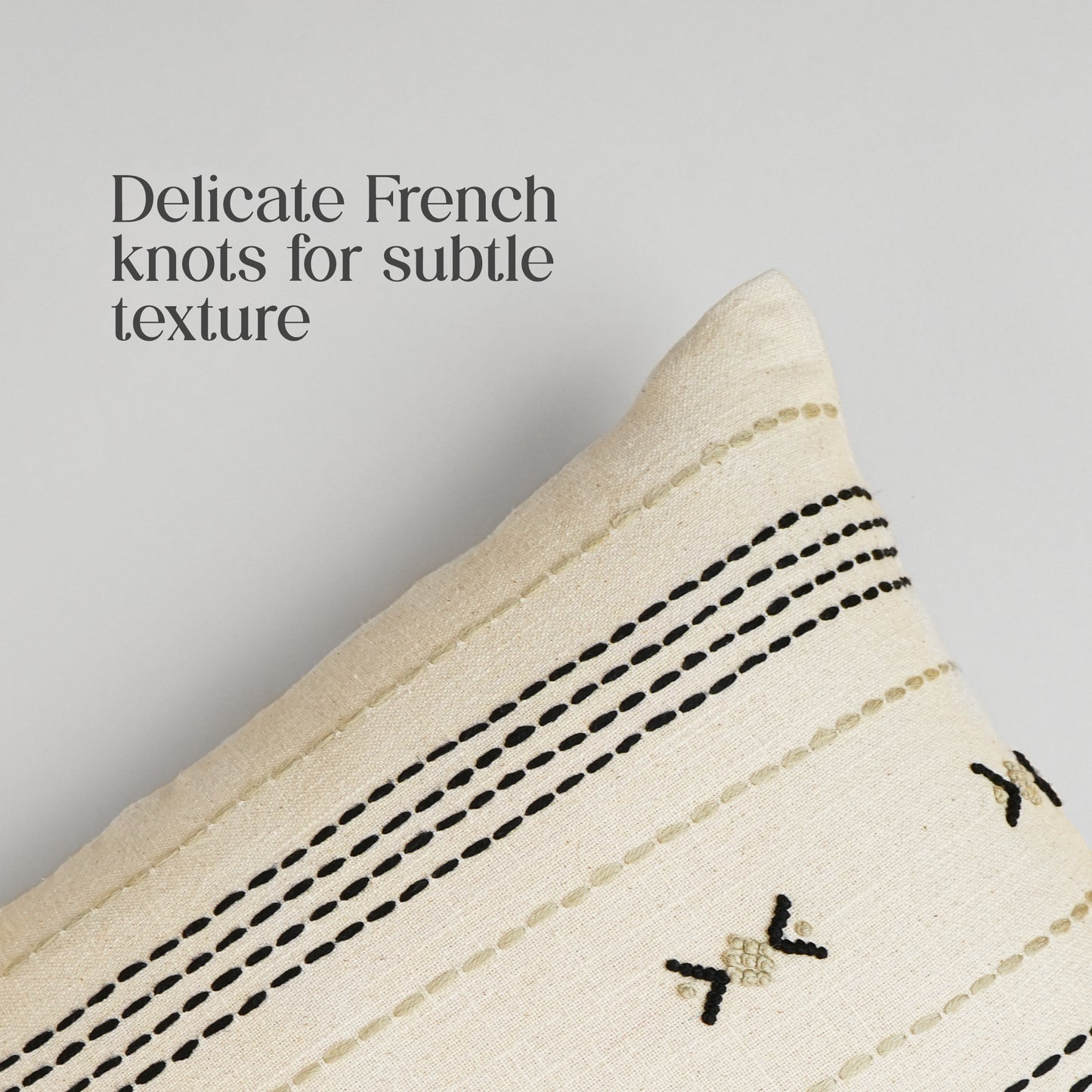 Paudha’s Handcrafted Embroidered Cotton Cushion Cover – Midnight Stitch