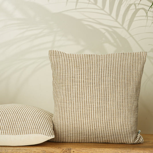 Paudha’s Handcrafted Printed Cotton Cushion Cover – Crimson Thread