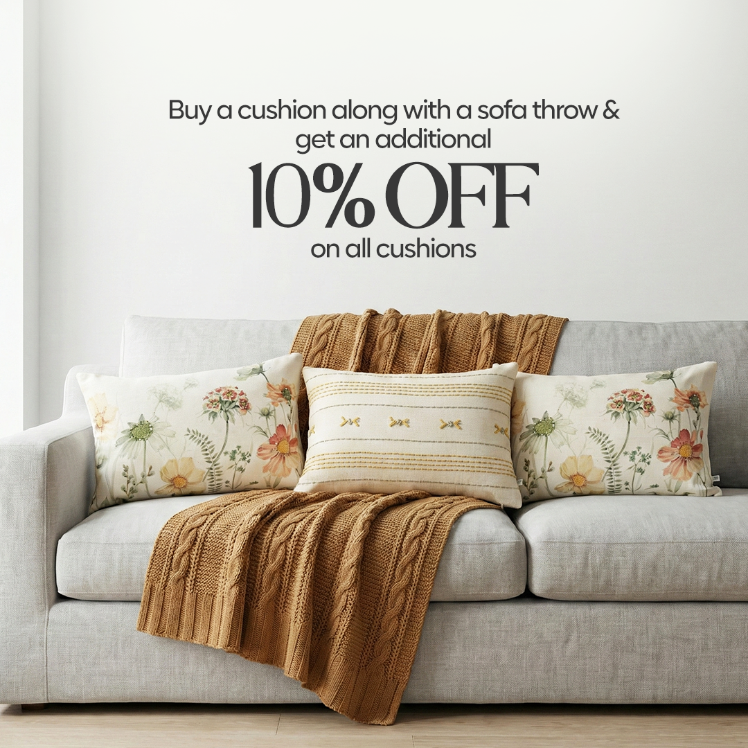 Paudha’s Exquisite Windsor Luxe All-Season, Breathable, 100% Cotton Knitted Sofa Throw - Desert Sun