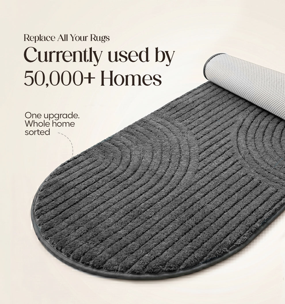 Paudha Pinstriped Luxe Comfort Multi-Area Runner - Carbon Slate