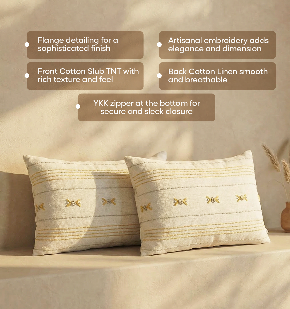 Luxury Sofa Makeover Set | Desert Sun Knitted Sofa Throw paired with Cushions - Set of 2
