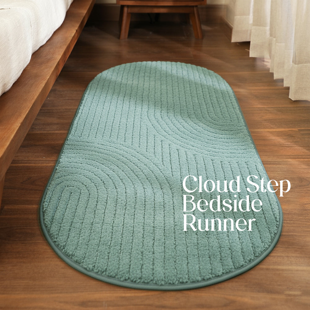 Paudha’s Timeless PinStripe Bedside Runner – Blue Surf
