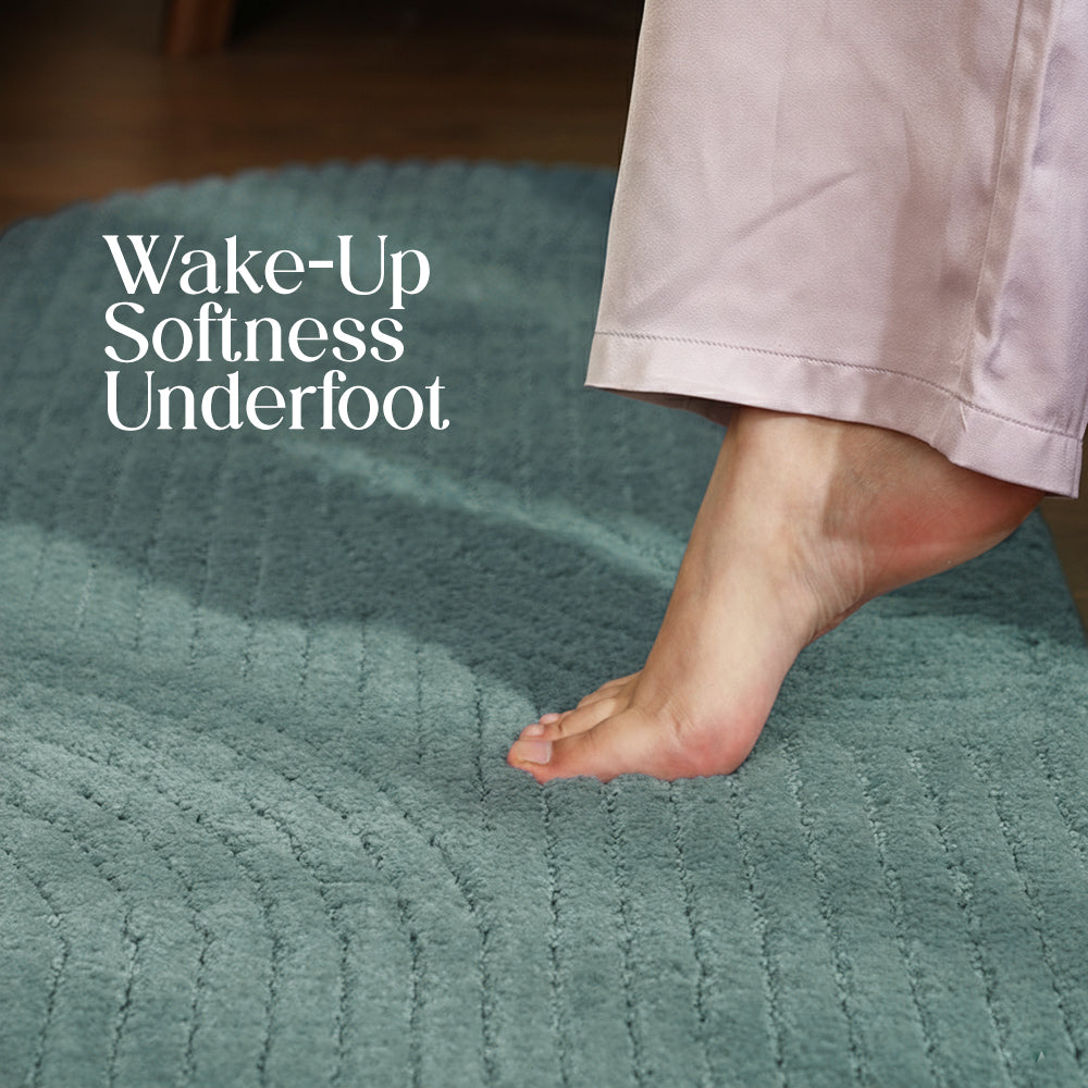 Paudha’s Timeless PinStripe Bedside Runner – Blue Surf