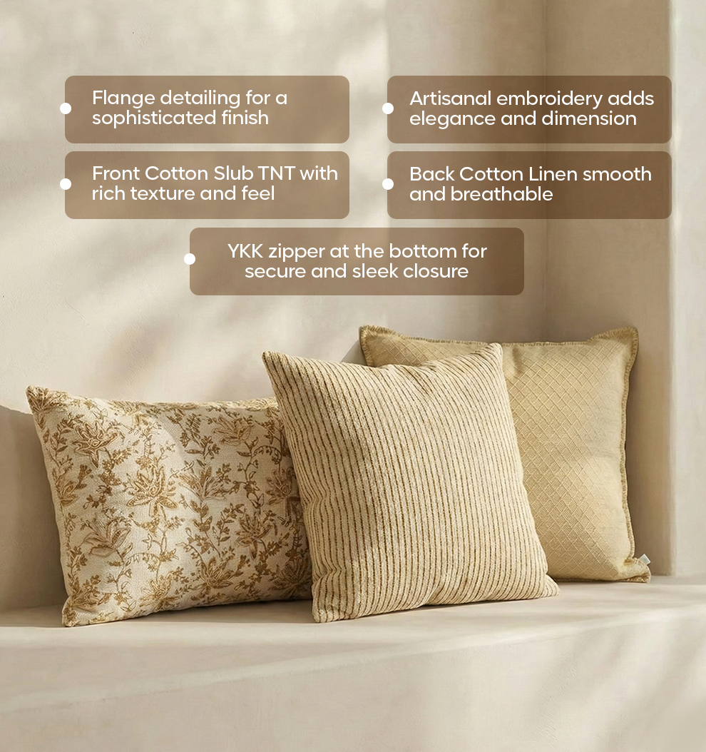 Luxury Sofa Makeover Set | Ivory Cloud Knitted Sofa Throw paired with Cushions - Set of 6