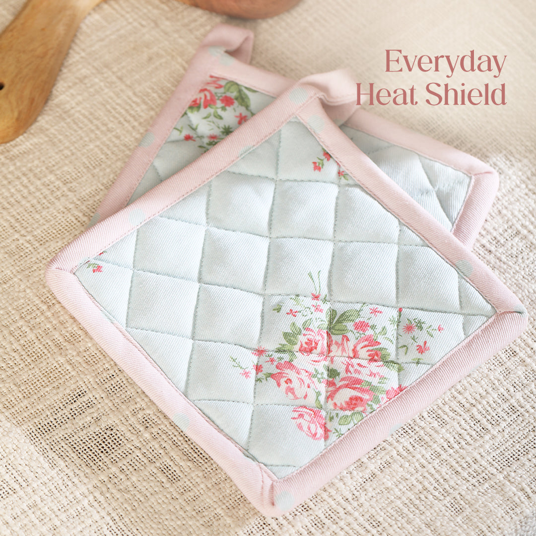 Paudha’s Everyday Heat - Resistant Potholder - Blue Bloom