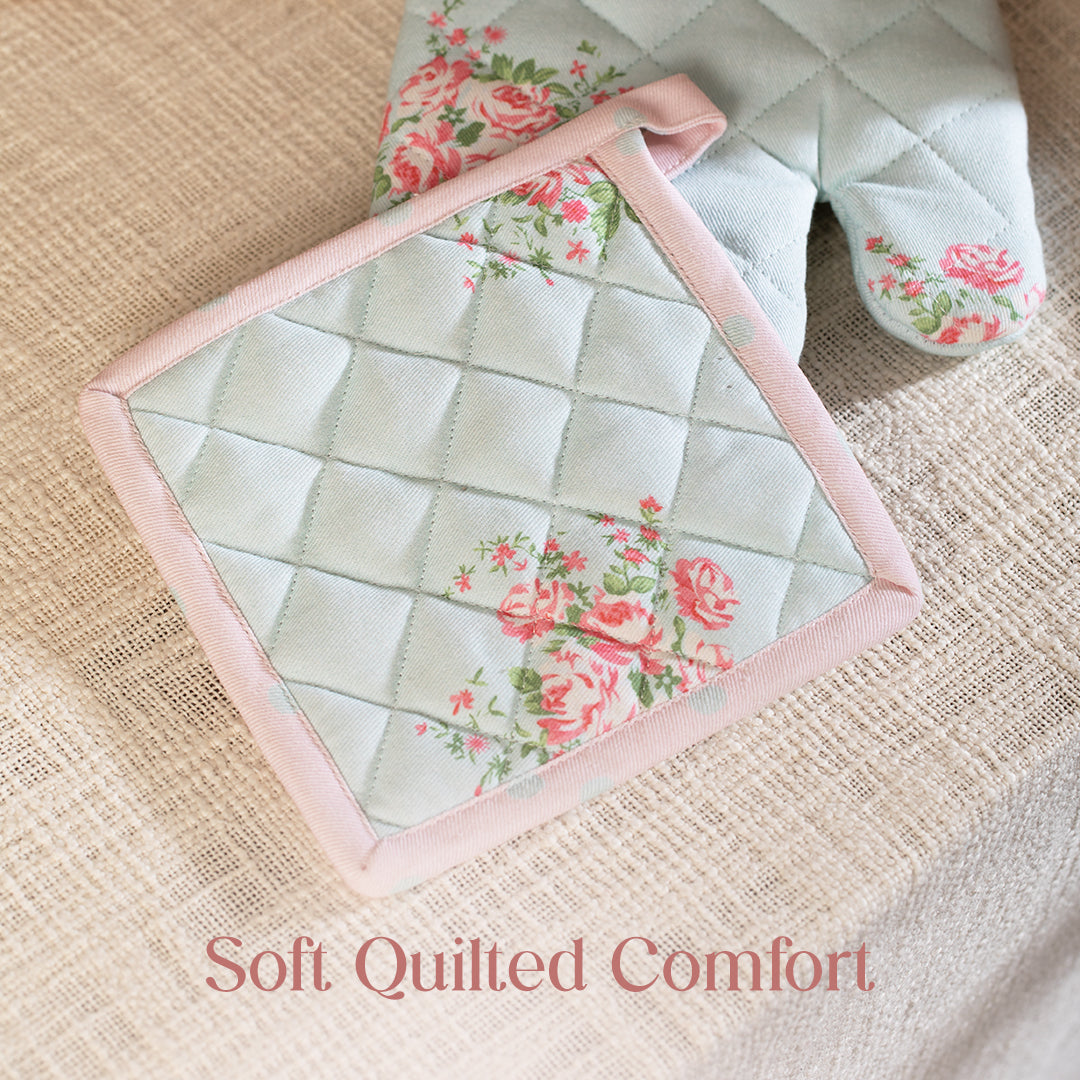 Paudha’s Everyday Heat - Resistant Potholder - Blue Bloom