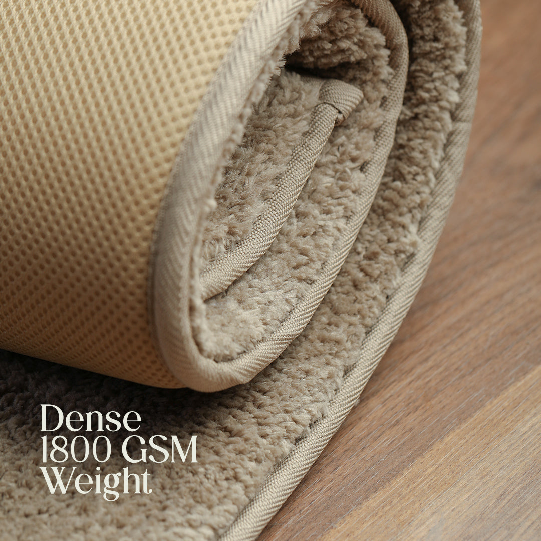Paudha’s Luxe Comfort Foam Padded Bedside Runner - Hazle Dune