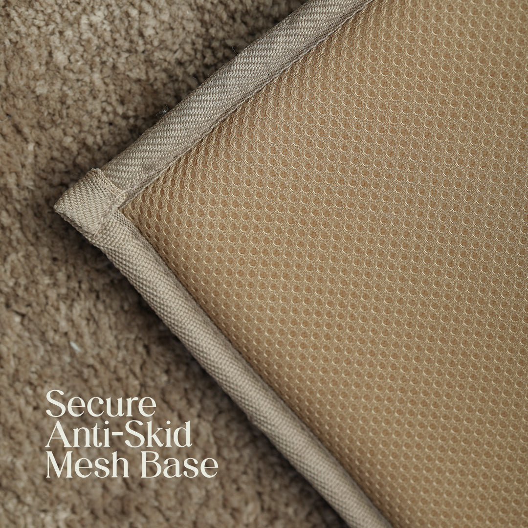 Paudha’s Luxe Comfort Foam Padded Bedside Runner - Hazle Dune