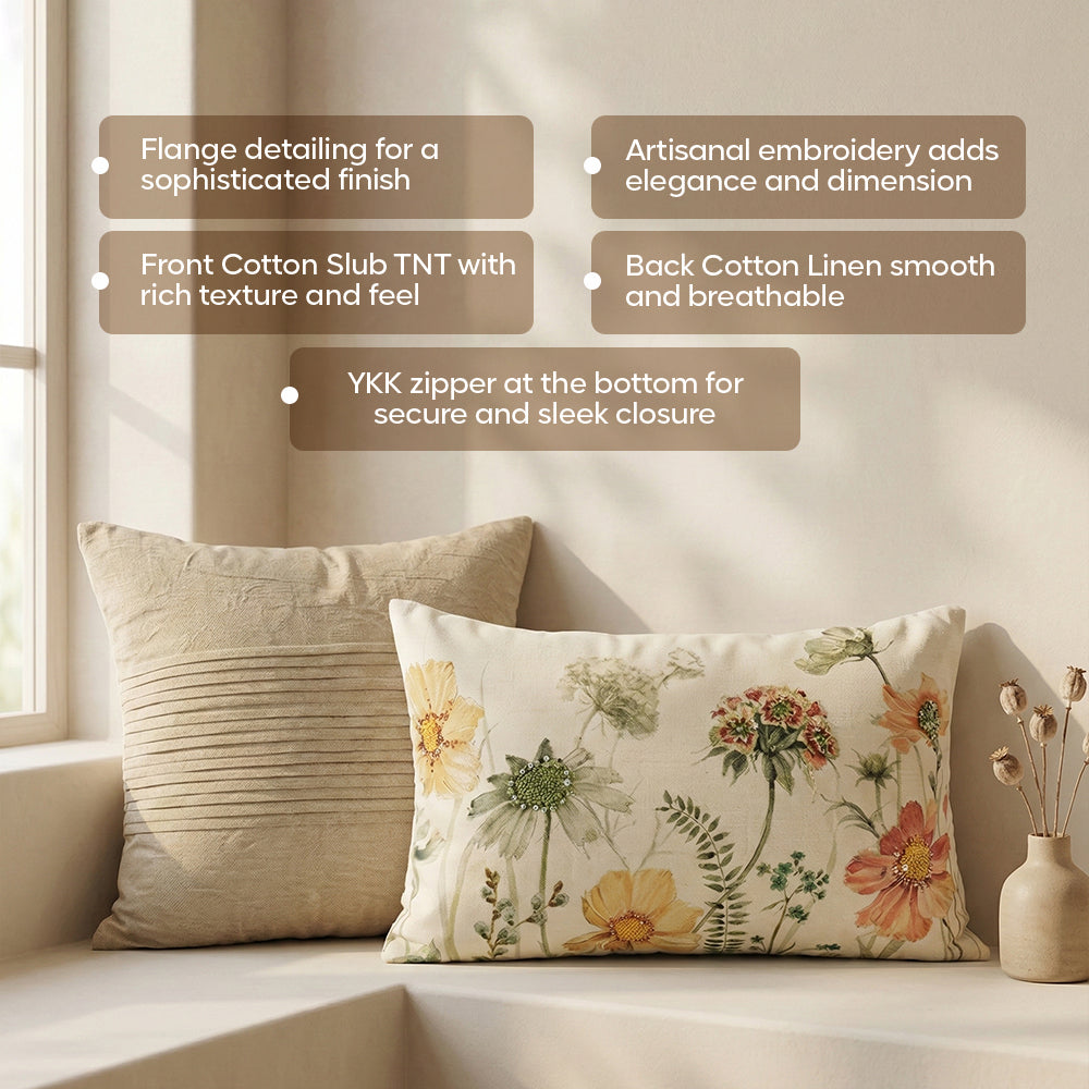 Luxury Sofa Makeover Set | Knitted Sofa Throw paired with Cushions - Rustic Flame - Set of 4