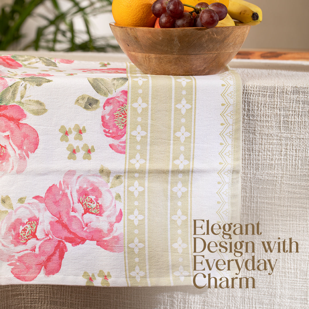 Paudha’s Signature Cotton Terry-Backed Kitchen Towel - Blush Honey