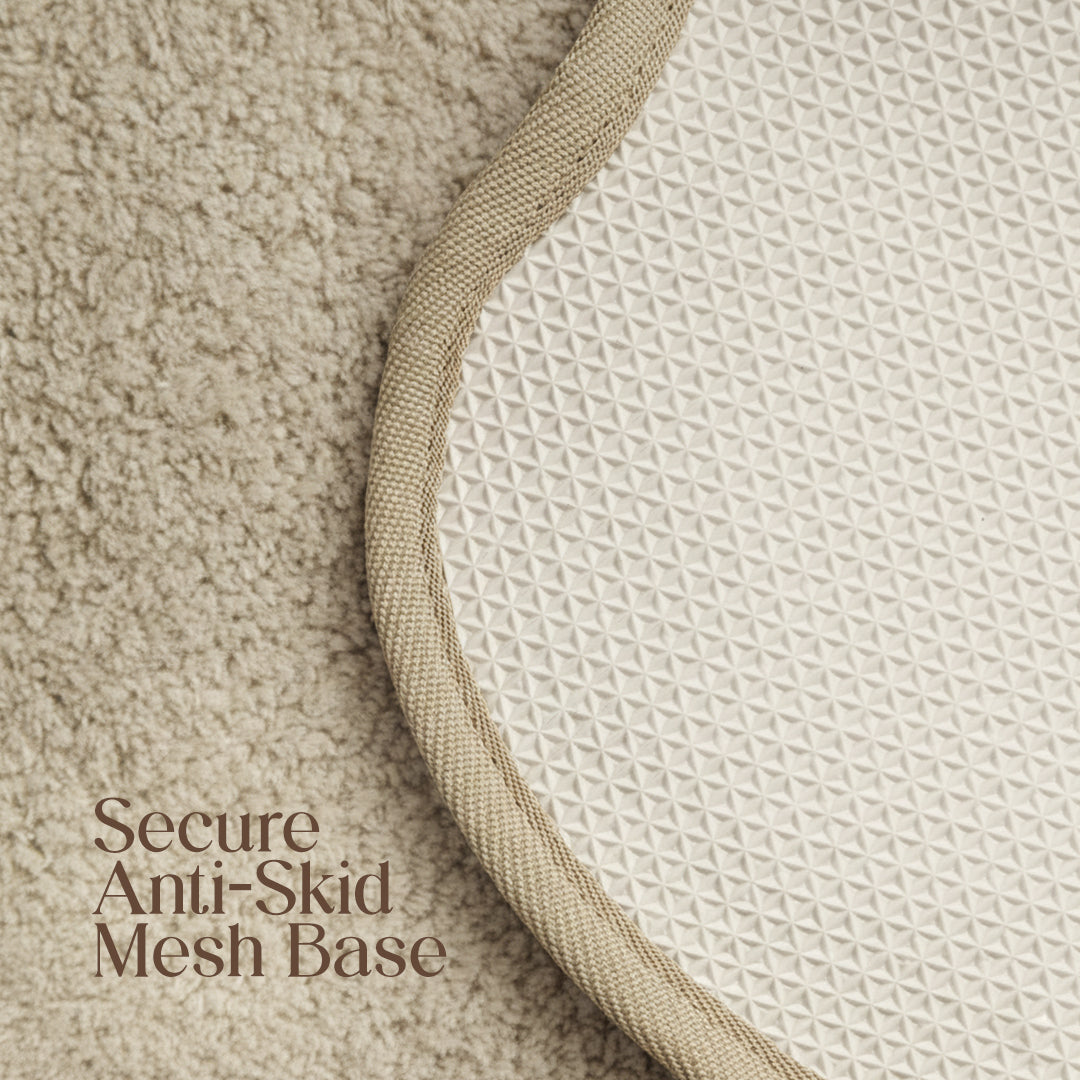 Paudha’s Sculpted Bedside Runner- Sand Whisper