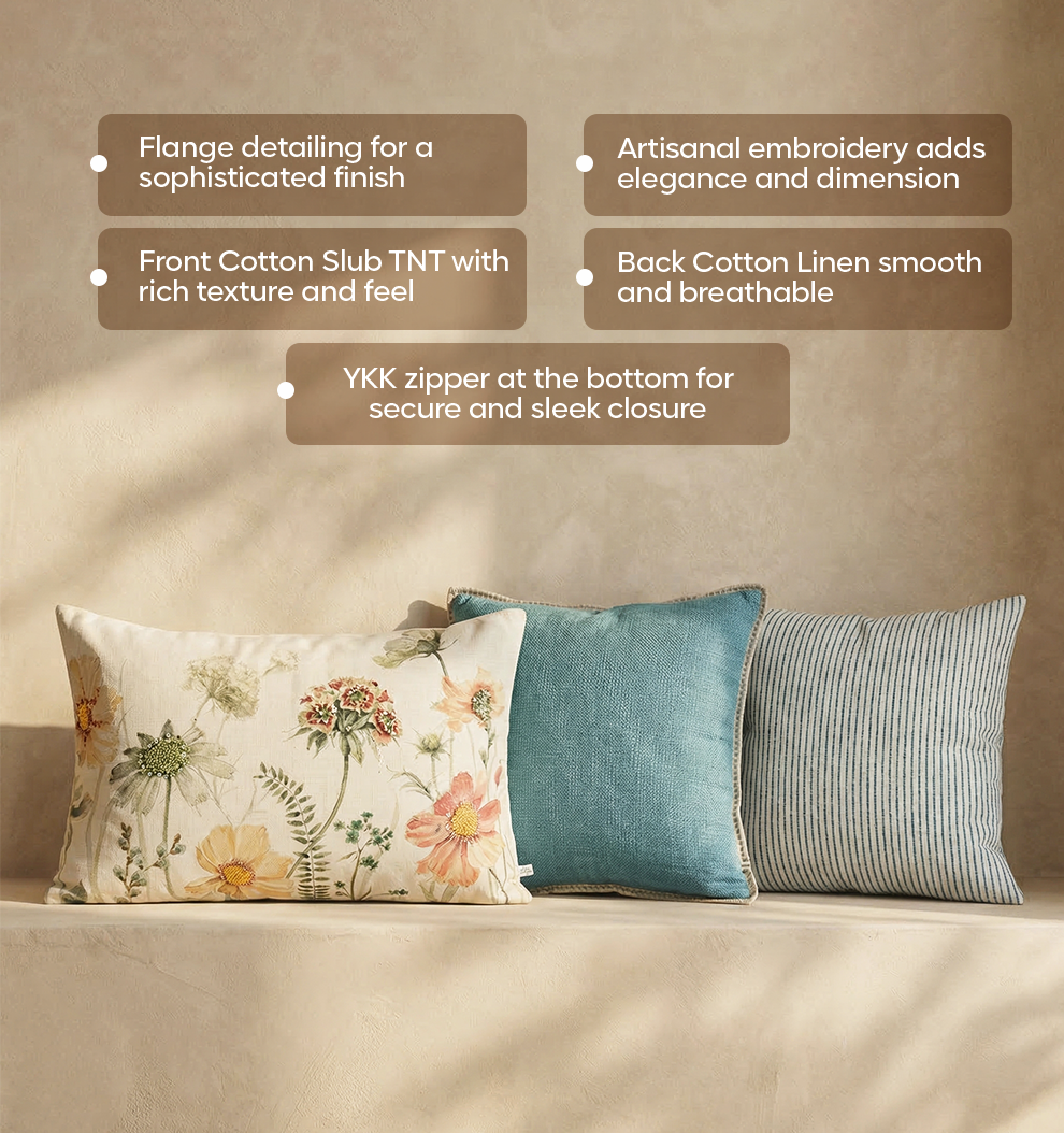 Luxury Sofa Makeover Set | Icy Lace Knitted Sofa Throw paired with Cushions - Set of 6