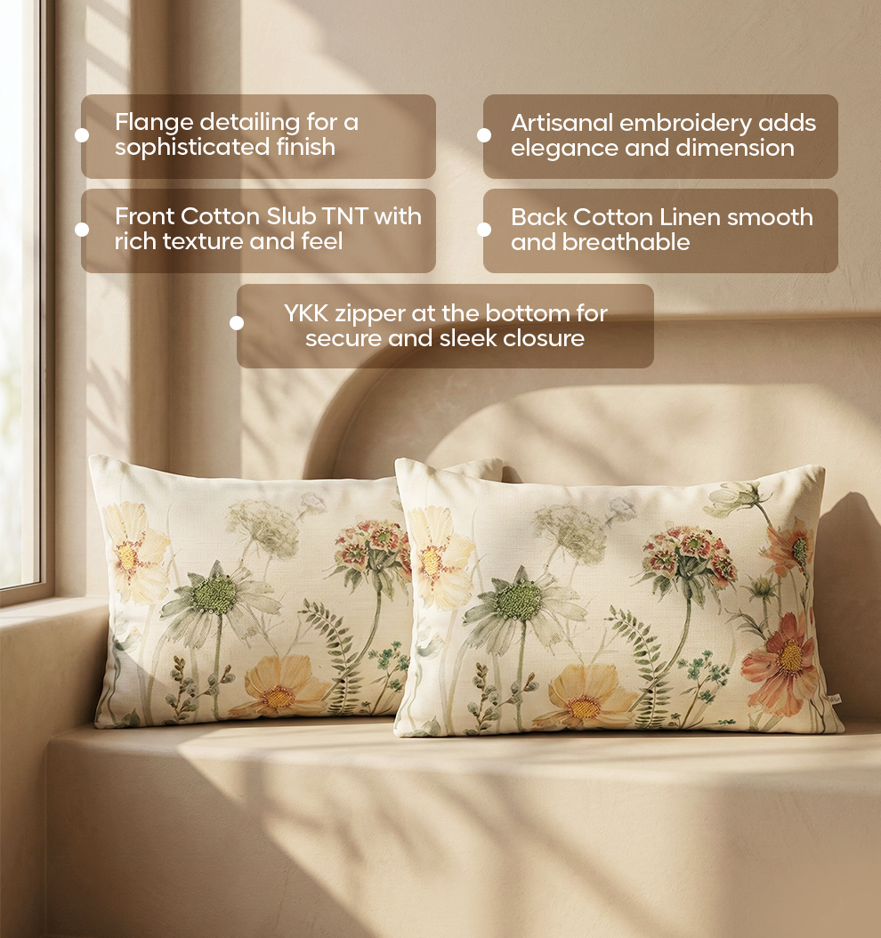 Luxury Sofa Makeover Set | Icy Lace Knitted Sofa Throw paired with Cushions - Set of 2