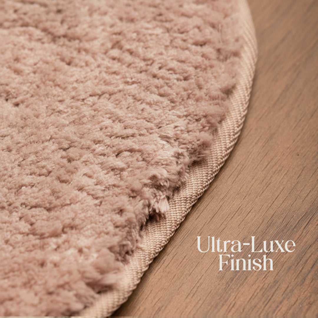 Paudha’s Sculpted Bedside Runner- Rose Pearl