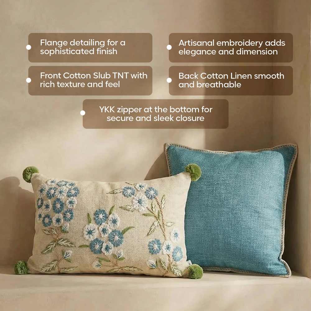 Luxury Sofa Makeover Set | Knitted Sofa Throw paired with Cushions - Seashell Ivory - Set of 4