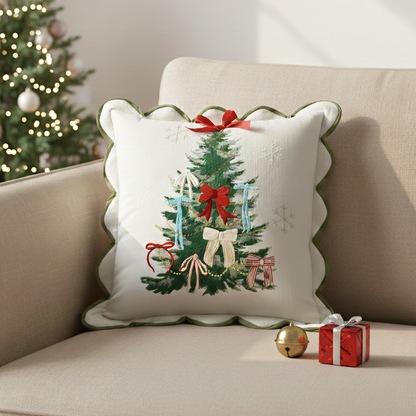 Paudha’s Handcrafted Cotton Filled Christmas Cushions – Festive Fir