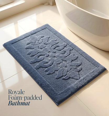 Botanical Royale Foam - Padded Bathmat - Mystic Tide