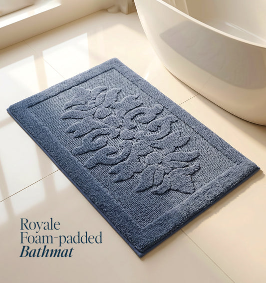 Botanical Royale Foam - Padded Bathmat - Mystic Tide