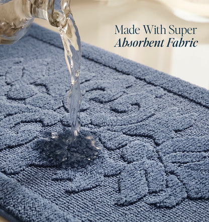 Botanical Royale Foam - Padded Bathmat - Mystic Tide