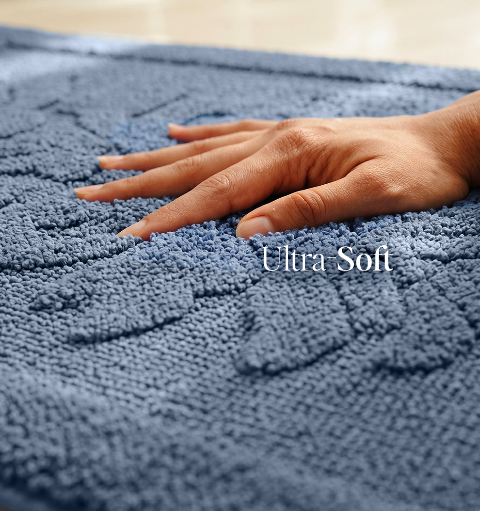 Botanical Royale Foam - Padded Bathmat - Mystic Tide
