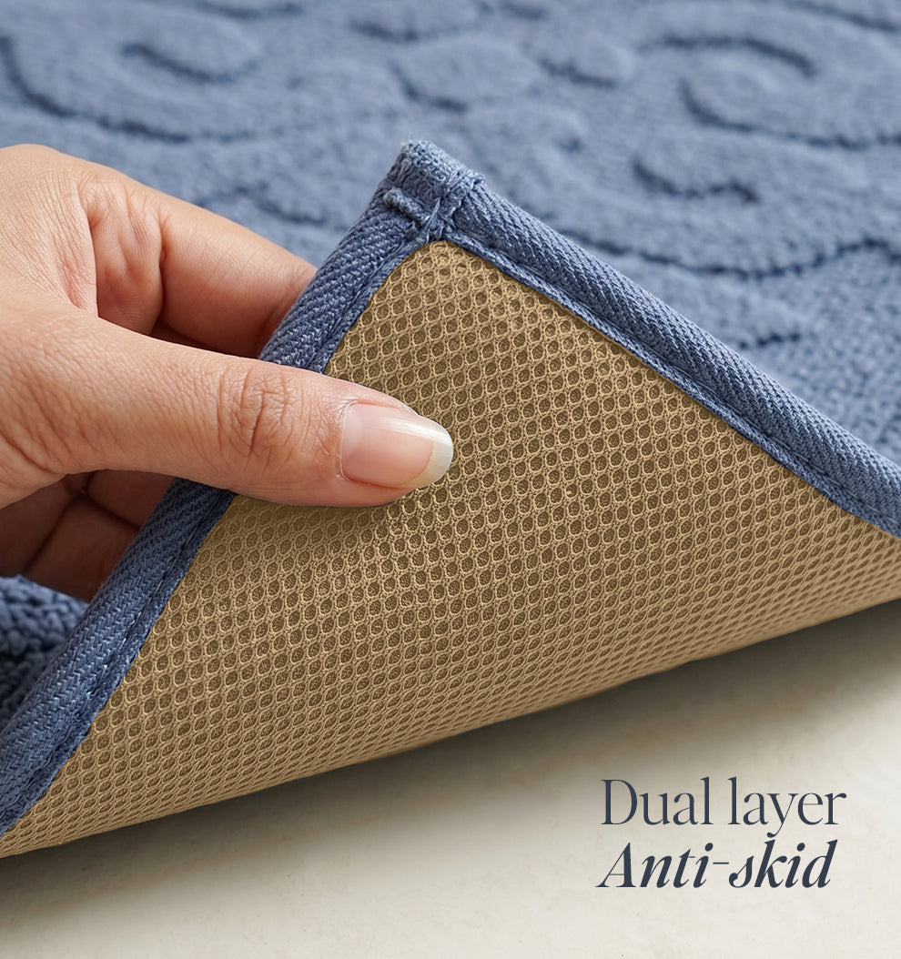 Botanical Royale Foam - Padded Bathmat - Mystic Tide