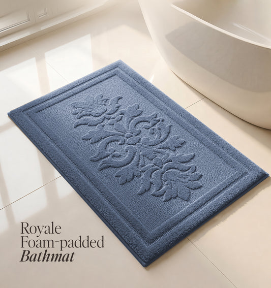 Botanical Royale Foam - Padded Bathmat - Mystic Tide