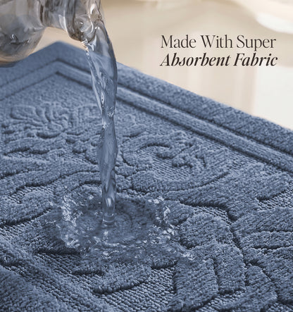 Botanical Royale Foam - Padded Bathmat - Mystic Tide
