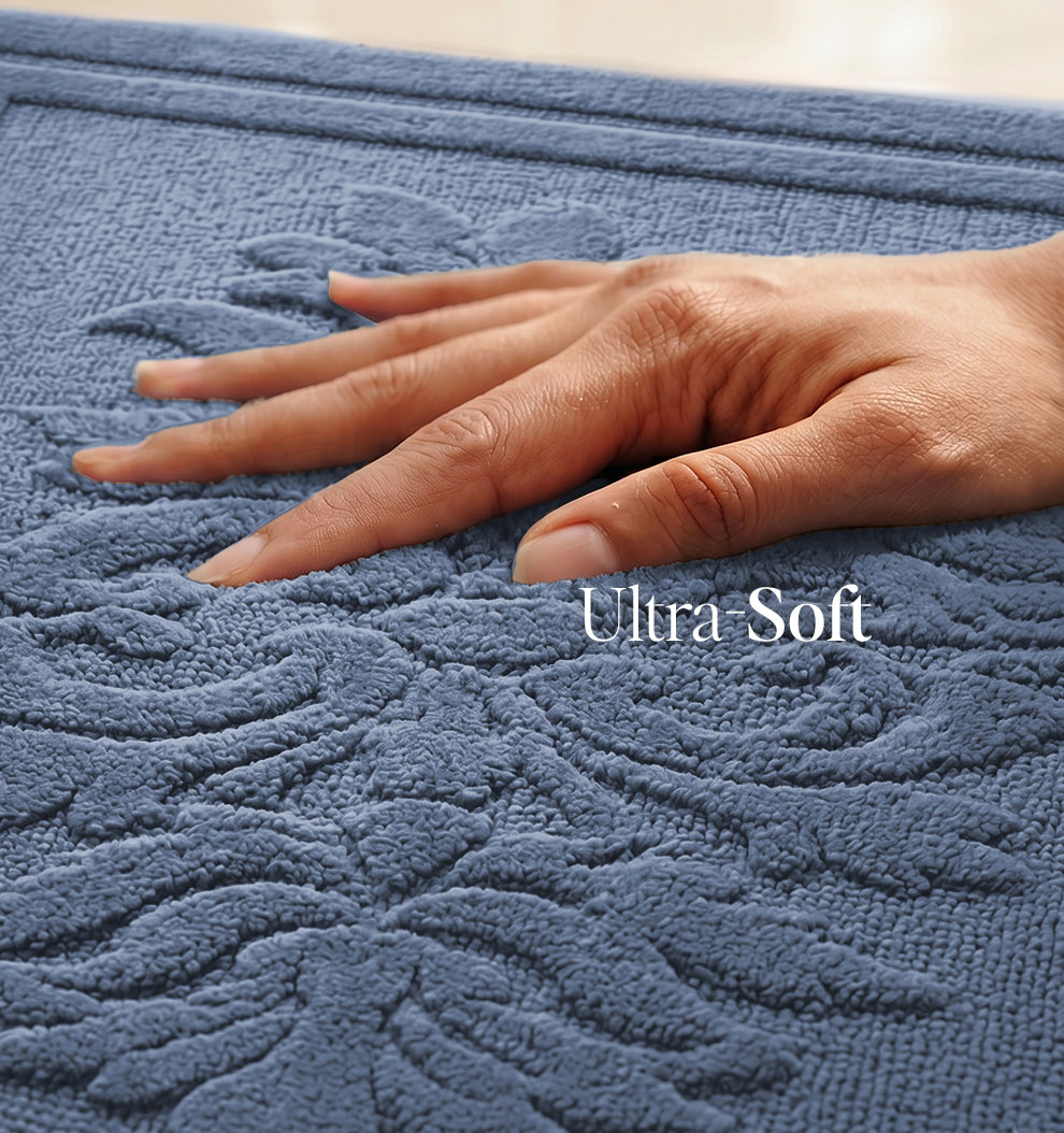 Botanical Royale Foam - Padded Bathmat - Mystic Tide