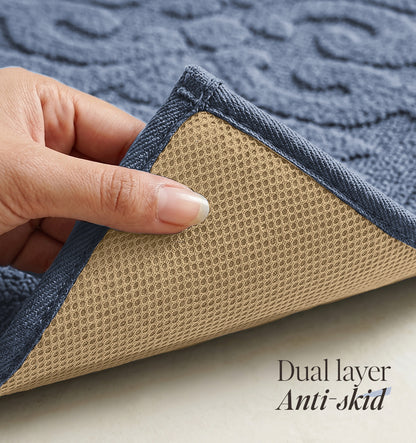 Botanical Royale Foam - Padded Bathmat - Mystic Tide