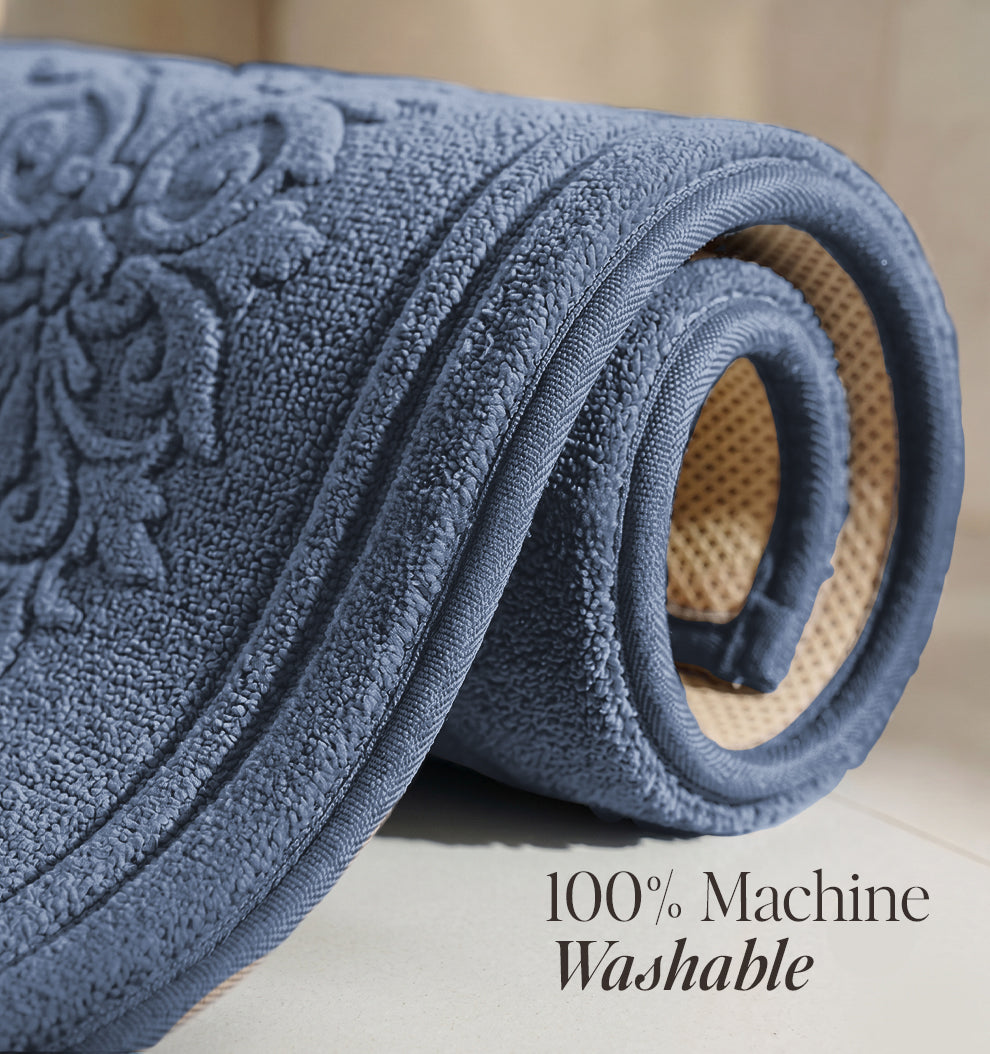 Botanical Royale Foam - Padded Bathmat - Mystic Tide