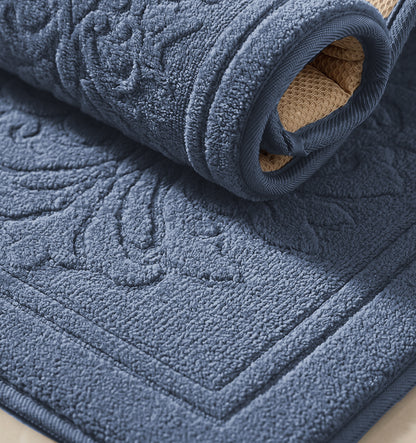 Botanical Royale Foam - Padded Bathmat - Mystic Tide