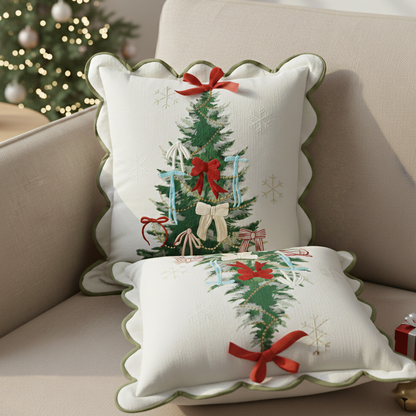 Paudha’s Handcrafted Cotton Filled Christmas Cushions – Festive Fir