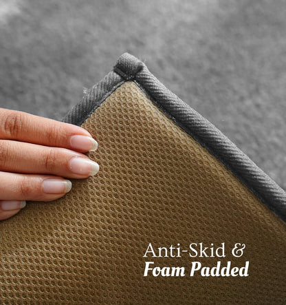 Classic Knitted Border Foam Padded Bathmat - Misty Harbor