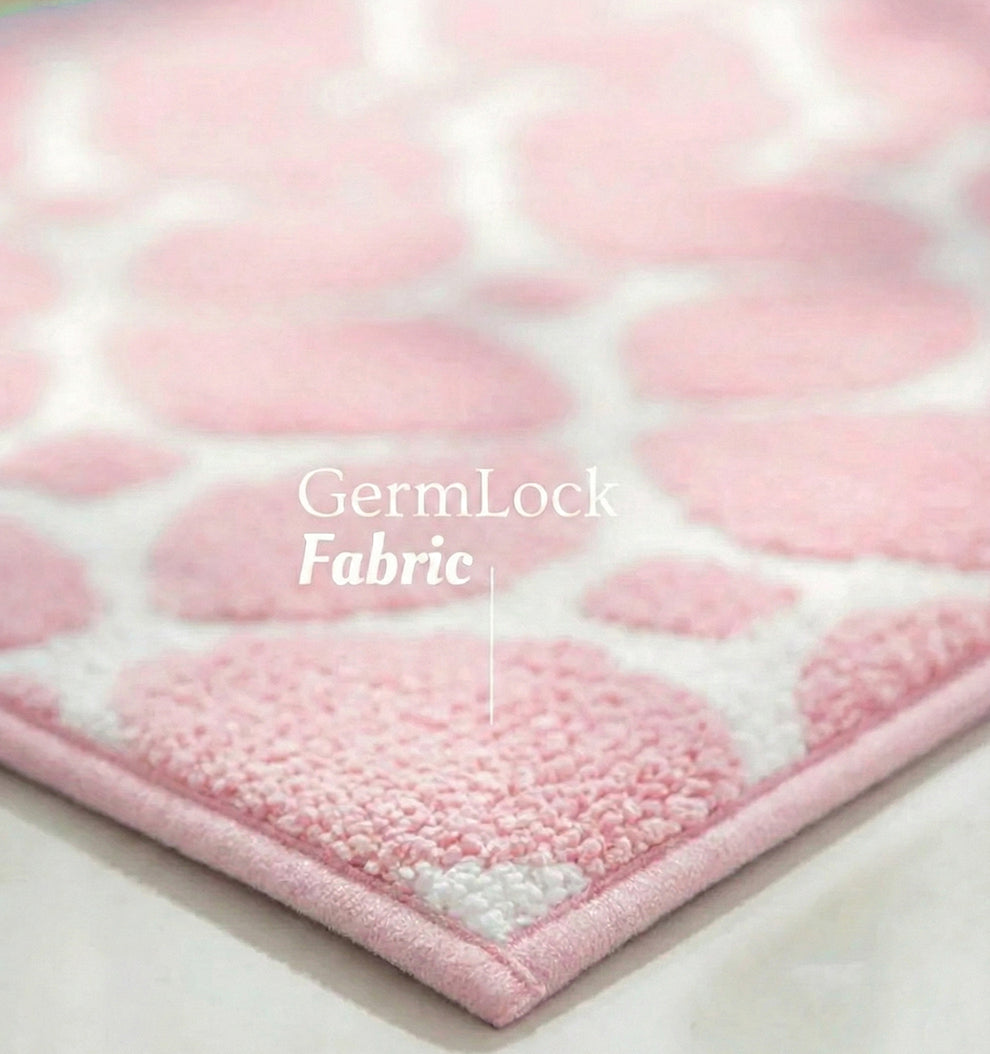 Knitted Geo Diamond Foam Padded Bathmat - Desert Blush