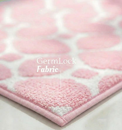 Knitted Geo Diamond Foam Padded Bathmat - Desert Blush