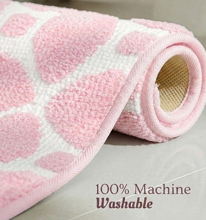 Knitted Geo Diamond Foam Padded Bathmat - Desert Blush