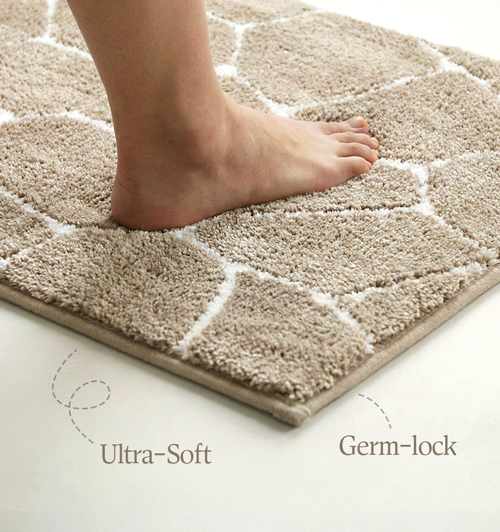 Contour Set Foam Padded Bathmat - Sand Pebble