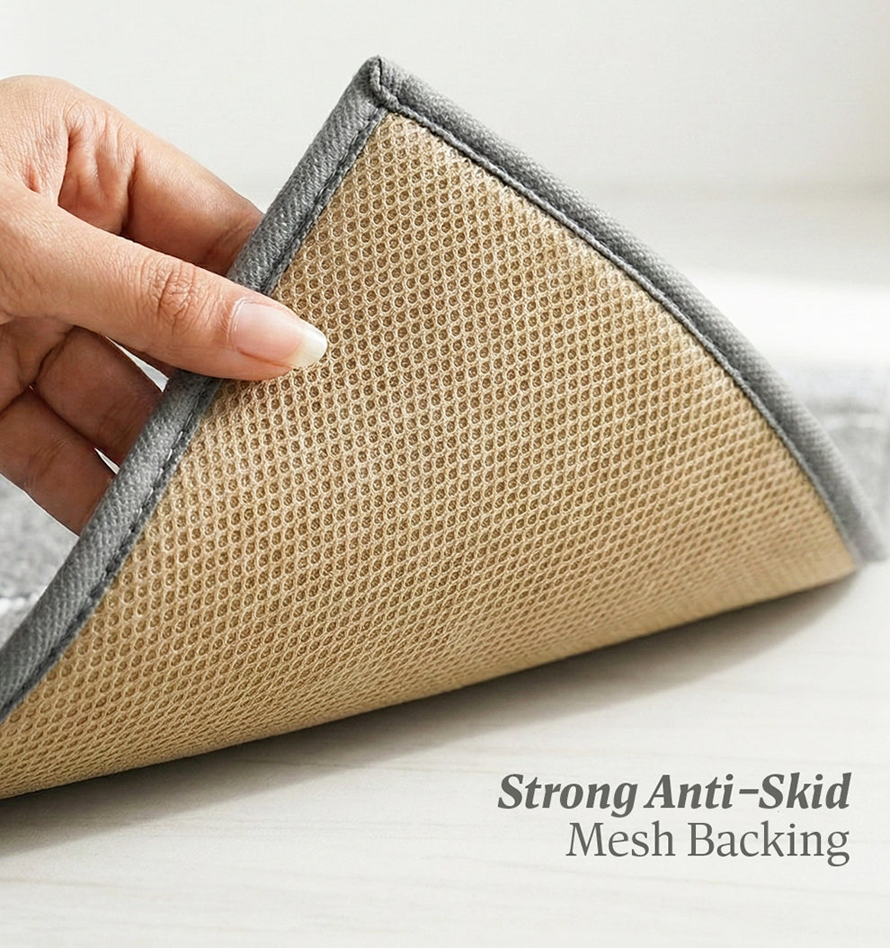 Contour Set Foam Padded Bathmat - Granite Haze