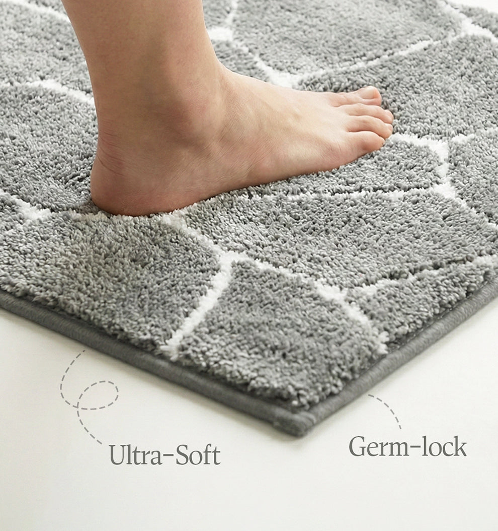 Contour Set Foam Padded Bathmat - Granite Haze